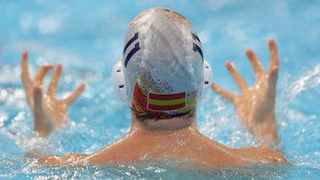 BELGRADE (Serbia), 12/01/2026.- Spain's Unai Biel Lara reacts during the European Aquatics Men's Water Polo Championship match between Spain and Serbia in Belgrade, Serbia, 12 January 2026. (España, Belgrado) EFE/EPA/ANDREJ CUKIC