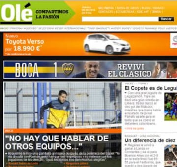 Portadas de la prensa extranjera