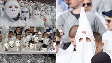 Los ultras del Dinamo de Kiev exhiben pancartas nazis