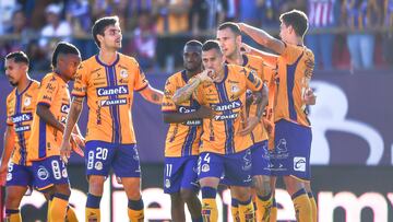  Julio Cesar Dominguez celebrates his goal 3-1 of San Luis during the game Atletico San Luis vs Queretaro, corresponding to Round 03 of the Torneo Apertura 2023 of the Liga BBVA MX, at Alfonso Lastras Stadium, on July 15, 2023.

<br><br>

Julio Cesar Dominguez celebra su gol 3-1 de San Luis  durante el partido Atletico San Luis vs Queretaro, correspondiente a la Jornada 03 del Torneo Apertura 2023 de la Liga BBVA MX, en el Estadio Alfonso Lastras, el 15 de Julio de 2023.