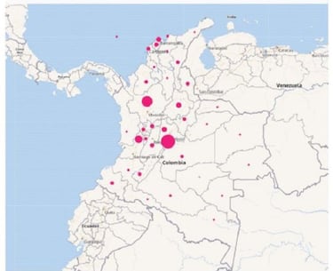 Mapa de casos y muertes por coronavirus por departamentos en Colombia: hoy, 24 de julio
