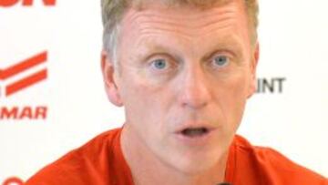David Moyes durante una rueda de prensa en la pretemporada del Manchester United.
