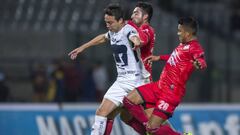 Foto de acci&oacute;n durante el juego Pumas UNAM vs Lobos BUAP en la Copa MX.