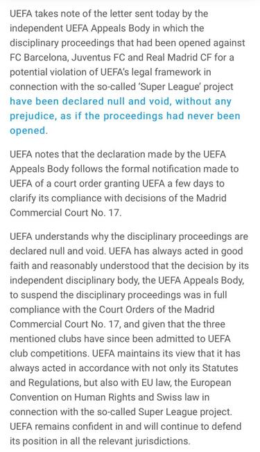 La UEFA planteará batalla