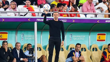 Luis ENRIQUE head coach of Spain during the FIFA World Cup Qatar 2022, Group E match between Spain and Costa Rica on November 23, 2022 at Al Thumama Stadium in Doha, Qatar. (Photo by Baptiste Fernandez/Icon Sport via Getty Images)