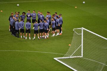 Las imágenes del entrenamiento del Real Madrid en Cardiff