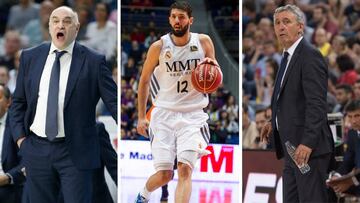 Laso, Mirotic y Pesic, de izquierda a derecha