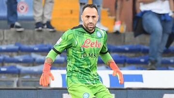 David Ospina, arquero del Napoli, fue uno de los destacados en la victoria ante Salernitana. El portero fue exigido en el segundo tiempo y respondió