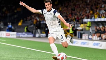 El espa&ntilde;ol Adri&aacute;n Guerrero, durante un partido del FC Z&uacute;rich en la Primera Divisi&oacute;n de Suiza.