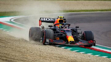 PEREZ Sergio (mex), Red Bull Racing Honda RB16B, action during the Formula 1 Pirelli Gran Premio Del Made In Italy E Dell Emilia Romagna 2021 from April 16 to 18, 2021 on the Autodromo Internazionale Enzo e Dino Ferrari, in Imola, Italy - Photo Florent Gooden / DPPI
 AFP7 
 18/04/2021 ONLY FOR USE IN SPAIN