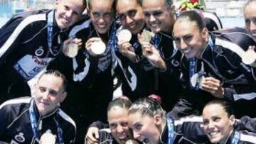 El equipo español de natación sincronizada.
