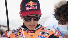 ASSEN, NETHERLANDS - JUNE 27: Marc Marquez of Spain and Repsol Honda Team prepares to start on the grid during the MotoGP race during the MotoGP of Netherlands - Race at TT Circuit Assen on June 27, 2021 in Assen, Netherlands. (Photo by Mirco Lazzari gp/Getty Images)