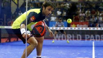 Fernando Belasteguín no pudo saltar a la final de La Nucía.