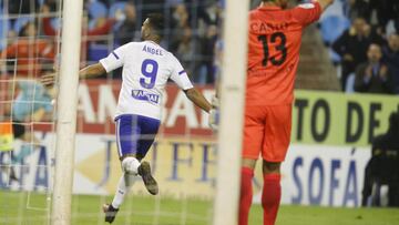 Ángel hizo el 2-0 frente al Almería, su sexto gol esta temporada.