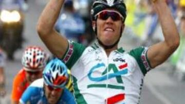 <B>NO FUE FÁCIL.</b> Eso es lo que ha asegurado el noruego a la conclusión de la etapa.