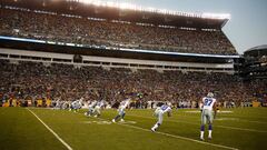 La NFL decidió no premiar el kickoff colado entre los palos