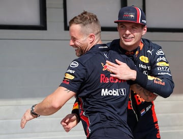 El ganador de la pole Verstappen de Red Bull.