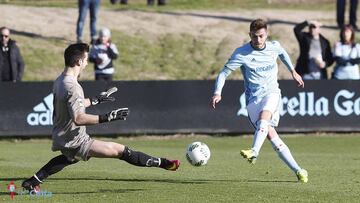 Juan Hernández durante un partido con el Celta de Vigo.