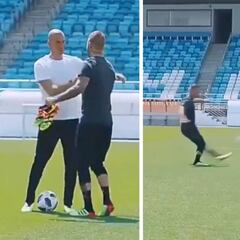 No apto para nostálgicos: Zidane retando a Beckham a hacer lo imposible con el balón