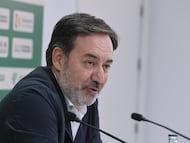 Fernández Monterrubio, en la sala de prensa