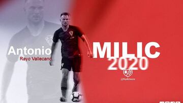 Milic es nuevo jugador del Rayo para la temporada 2019-20