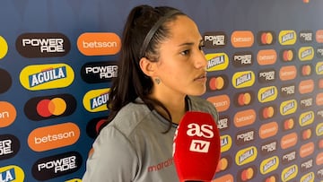 Pierina Núñez, delantera de la selección venezolana femenina.