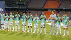 Jugadores de Atl&eacute;tico Nacional en un partido de Liga BetPlay