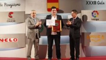 Alejandro Blanco (presidente del COE), David Cal y Juanjo Román Mangas (presidente de la Federación).