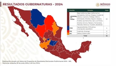 Mapa político de México 2024: así queda divido el país por partidos políticos, tras las elecciones