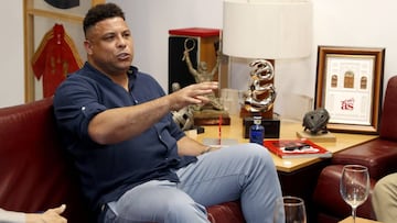 Ronaldo Nazario visitó la redacción de As.