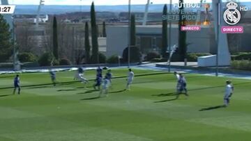 Theo Zidane, hijo de Zizu, anota un golazo con el equipo juvenil