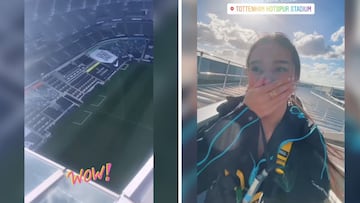 De las mayores locuras que se han visto: Reguilón y Marta suben al punto más alto del estadio del Tottenham