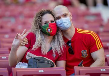 Aficionados en el estadio Wanda Metropolitano.