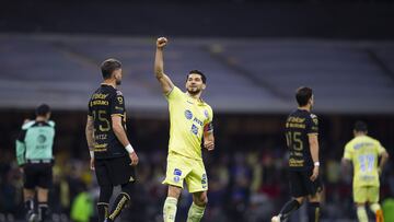 Henry Martín festeja un gol contra los Pumas en la Jornada 16 del Clausura 2023