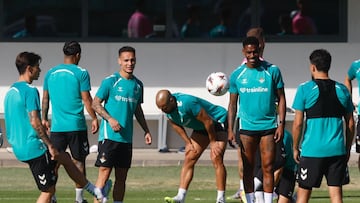 Antony, en el último entrenamiento.