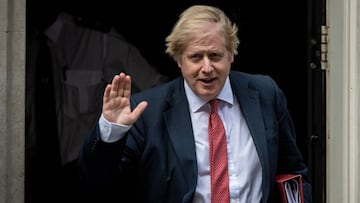 British Prime Minister Boris Johnson leaves 10 Downing Street to make a statement on Coronavirus to MPs at Houses of Parliament on May 11, 2020 in London, United Kingdom.