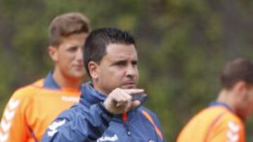 Lobera, durante un entrenamiento.