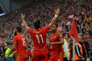 1-0. Gareth Bale celebró el primer tanto.