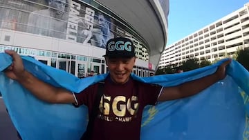 Compatriotas de Golovkin lo apoyaron en el pesaje