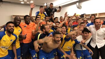 El APOEL celebra su t&iacute;tulo de Liga.