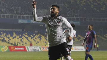 Futbol, Iberia vs Colo Colo. El jugador de Colo Colo, Nicolas Maturana celebra su gol contra Iberia durante el partido por octavos de final de Copa Chile disputado en el estadio Bicentenario Ester Roa de Concepcion, Chile. 30/08/2017 Dragomir Yankovic/Photosport***** Football, Iberia vs Colo Colo. Colo Colo's playerNicolas Maturana celebrates after scoring against Iberia during the Copa Chile Championship, eighth phase finals held at the Ester Roa stadium in Concepcion, Chile. 30/08/2017 Dragomir Yankovic//Photosport