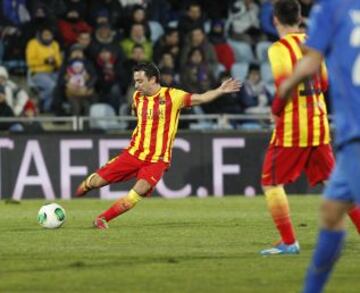 Xavi cumplió 700 partidos con el Barça.