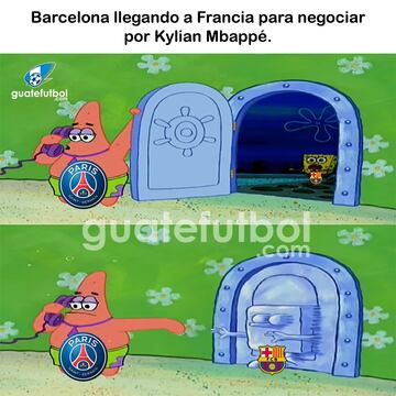 Aluvión de memes tras la relación Mbappé - Barça