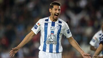 Action photo during the match Pachuca vs Atlante, Corresponding Semifinal of the Cup MX Torneo Apertura 2017 Liga BBVA Bancomer the MX, at Hidalgo Stadium. Foto de accion durante el Partido Pachuca vs Atlante, Correspondiente a la Semifinal del Torneo C