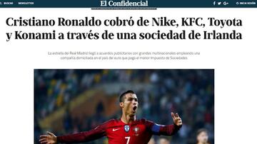 El Confidencial: Cristiano cobró de todos sus patrocinadores a través de una sociedad en Irlanda