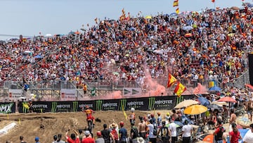 Jorge Prado, ante la afición española en el MXGP de España 2023.