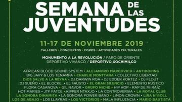 Listo el cartel de la Semana de las Juventudes en la Ciudad de México