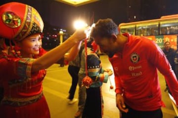 El pintoresco arribo de la Roja a China