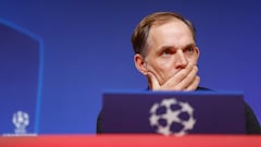 Bayern Munich's German head coach Thomas Tuchel speaks during a press conference on April 29, 2024 in Munich, southern Germany, on the eve of the UEFA Champions League semi-final first leg football match between Bayern Munich and Real Madrid. (Photo by Michaela STACHE / AFP)