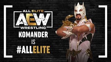 Este es el posteo de AEW para anunciar el fichaje de Komander.